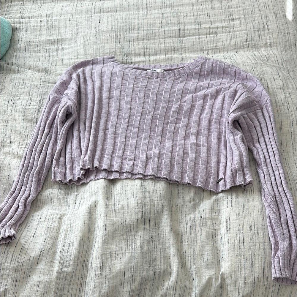 Lavender hollister crop sweater
